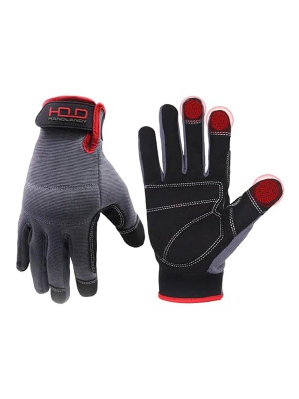 Work Gloves Men Touch Screen Padded Knuckle Breathable Gardening Utility Gloves